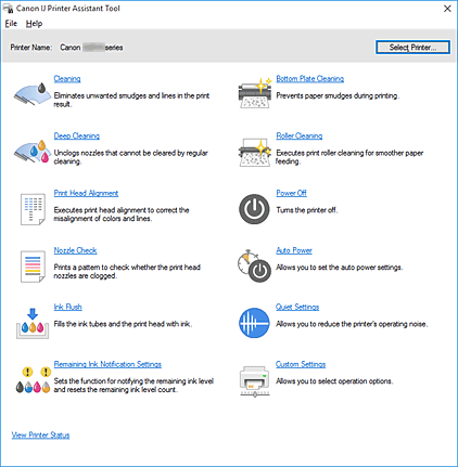 figure: Canon IJ Printer Assistant Tool